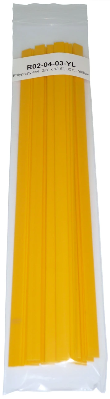 Polyvance Polypropylene Strip, 3/8" X 1/16", 30 Ft., Yellow (R02-04-03-YL)