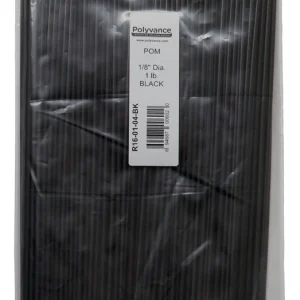 Polyvance Pom Welding Rod, 1/8" Diameter, 1 Pound Bag, Black (R16-01-04-BK)