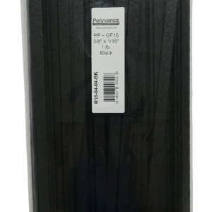 Polyvance Pp+Gf15 Strip, 3/8" X 1/16", 1 Lb., Black (R18-04-04-BK)