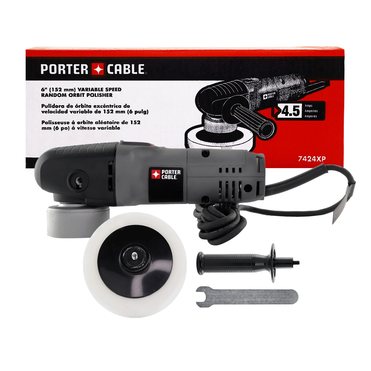 Porter Cable 7424XP 6" Variable Speed Random Orbital Polisher — product image 4