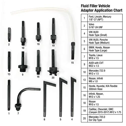 Powerbuilt ATF Fluid Filler Kit with 14 Adapters (240237) — product image 4