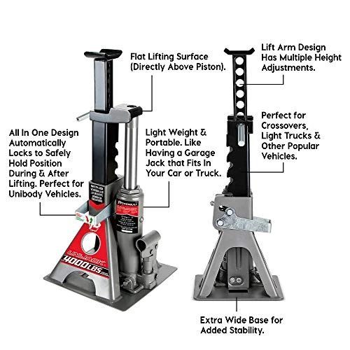 Powerbuilt 2-Ton Unijack Hydraulic Bottle Jack & Jackstand (620470) — product image 5