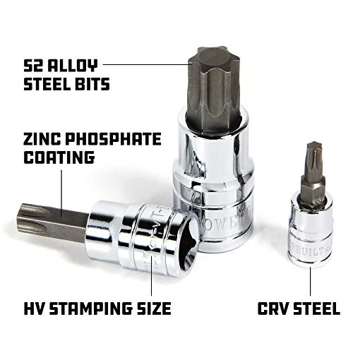 Powerbuilt 6 Pc. 1/4" Drive Torx Bit Socket Set (T10–T30) (640049) — product image 3