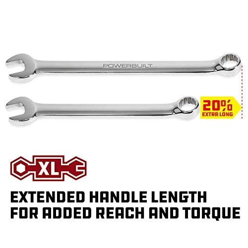 Powerbuilt 3/8" SAE Long Pattern Combination Wrench (640477) — product image 5