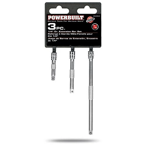 Powerbuilt 3-Piece 1/4" Drive Extension Bar Set (640842) — product image 2