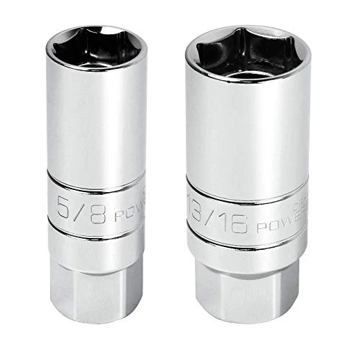 Powerbuilt Magnetic Spark Plug Socket 2-pc Silver (641870)