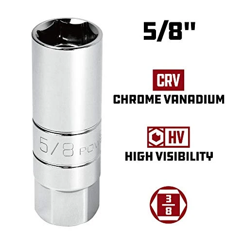 Powerbuilt Magnetic Spark Plug Socket 2-pc Silver (641870) — product image 3