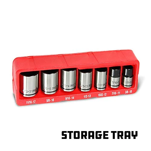 Powerbuilt 3/8" Drive Universal Socket Set, 7 Piece, Silver (642054) — product image 2