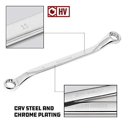 Powerbuilt 5-Piece Metric Offset Box End Wrench Set (644053) — product image 4