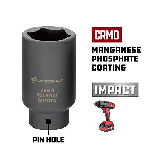 Powerbuilt 29mm Axle Nut Socket, 1/2" Drive (647076) — product image 5