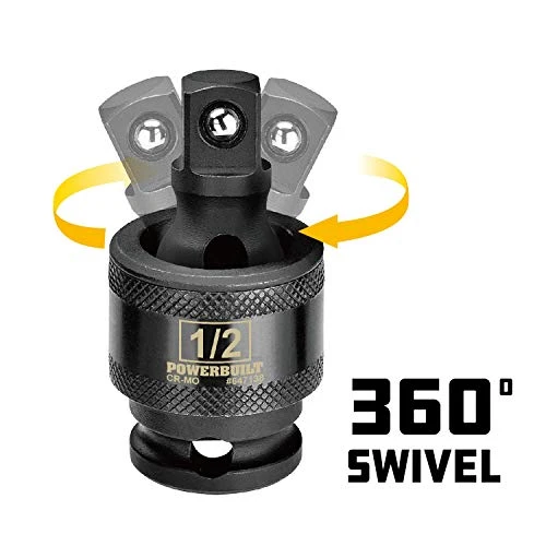 Powerbuilt 1/2" Drive Impact Universal Joint, Chrome Moly Steel (647138) — product image 3