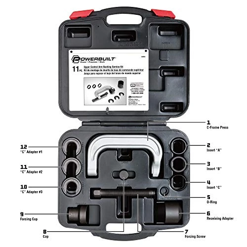 Powerbuilt Upper Control Arm Bushing Service Tool Set (648604) — product image 5