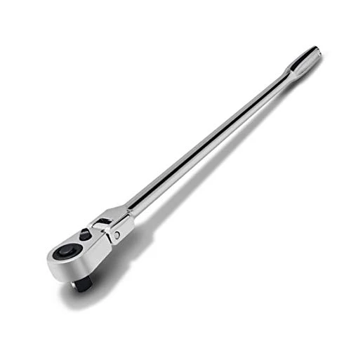 Powerbuilt 649956 chrome long-reach ratchet with flex-head joint