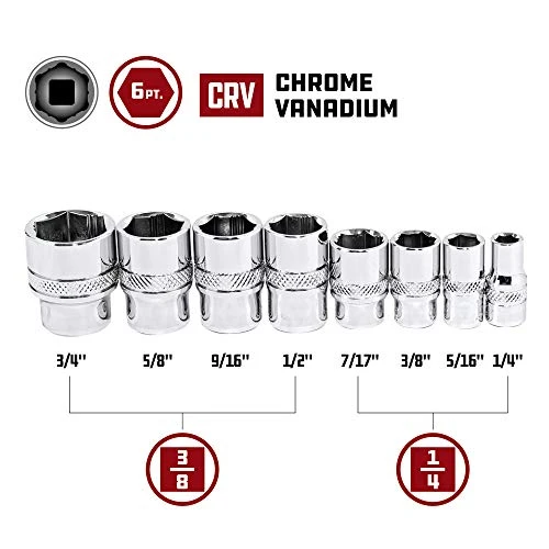 Powerbuilt 8-Piece Zeon SAE Socket Set for Damaged Bolts (941323) — product image 5