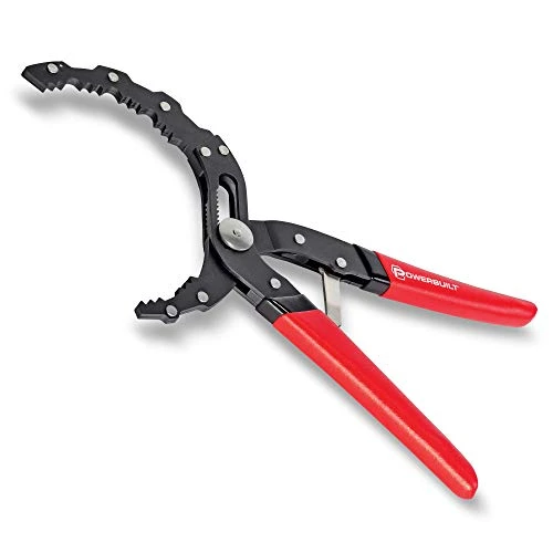 Powerbuilt Self-Adjusting Oil Filter Pliers (Red) (942068)