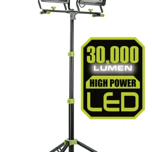 PowerSmith 30,000 Lumen Dual-Head LED Work Light with Tripod (PWLD300T)