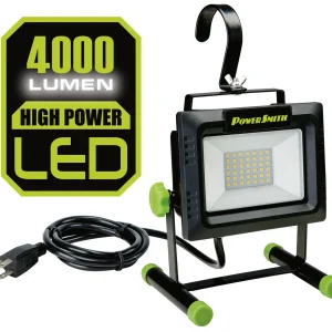 PowerSmith 4000 Lumen Portable LED Work Light with Metal Stand (PWLS040H)
