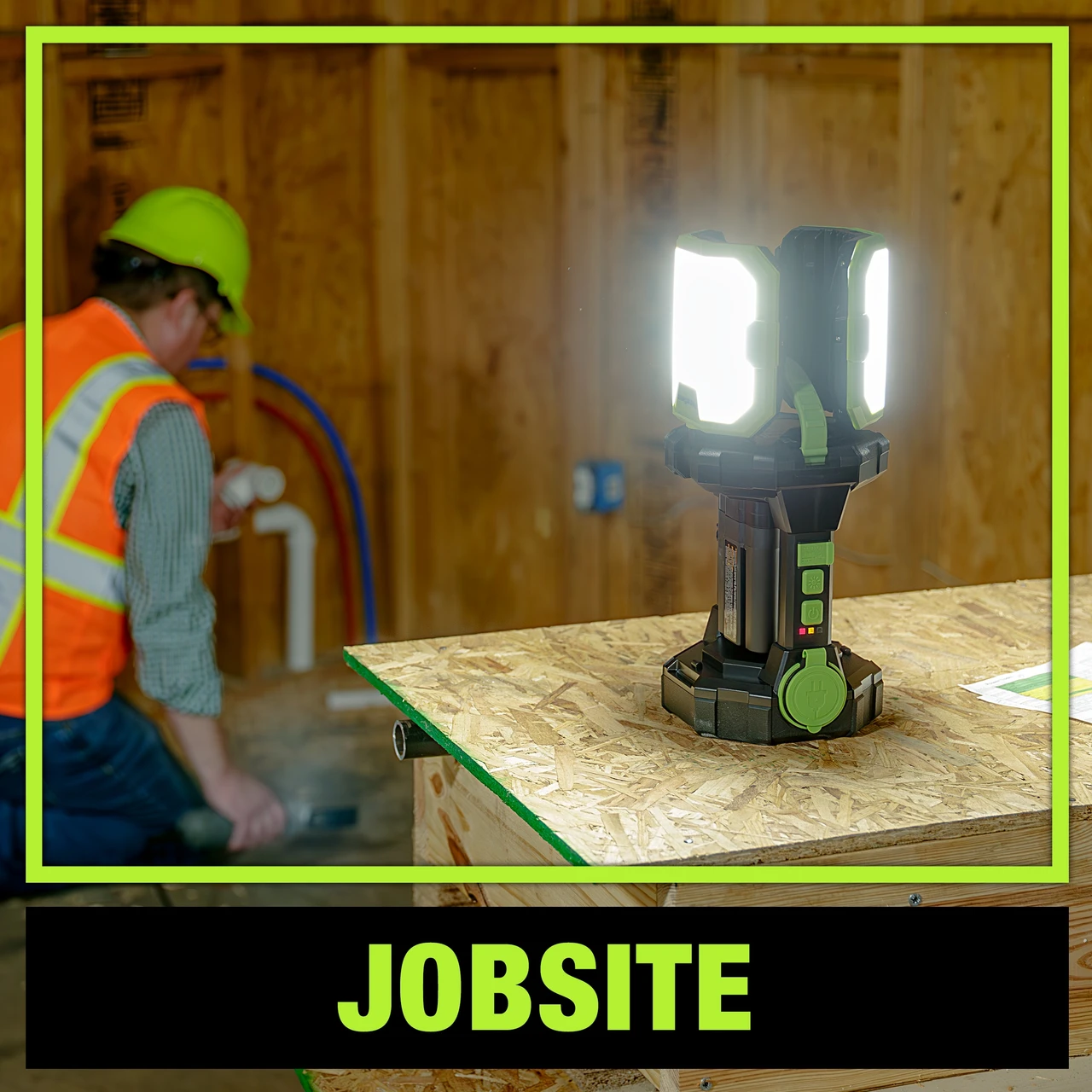 PowerSmith 5000 Lumen Work Light with 3-Way Power, Voyager Battery Included (PVLP50A) — product image 4
