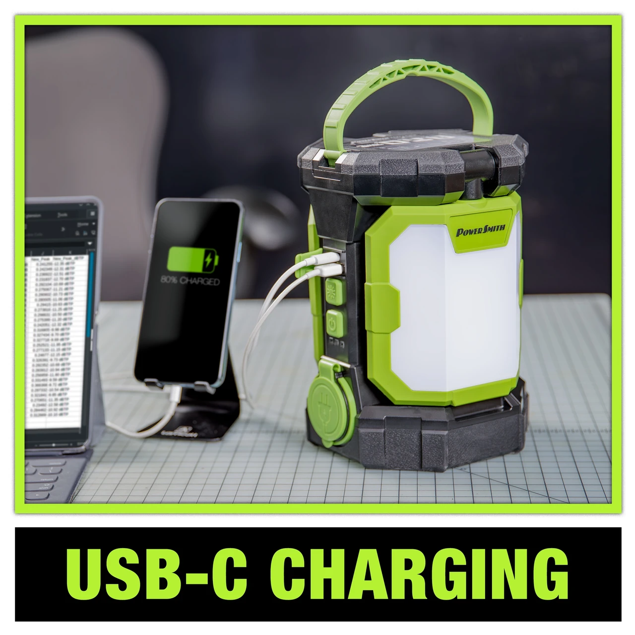 PowerSmith 5000 Lumen Work Light with 3-Way Power, Voyager Battery Included (PVLP50A) — product image 6