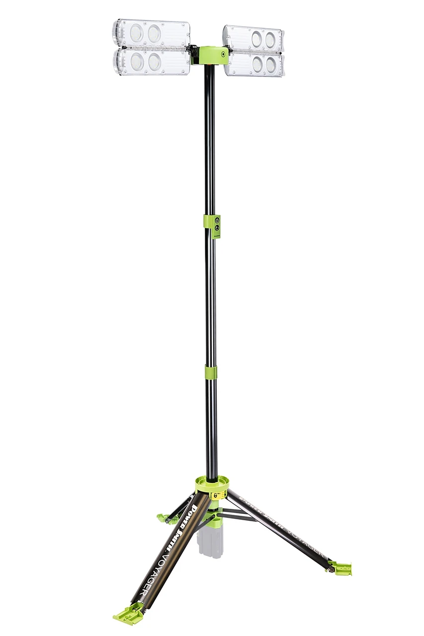 PowerSmith Voyager 8000 Lumen Cordless Tripod LED Light, BARE Light Only, 3-Way Power (PVLR8000A-C)