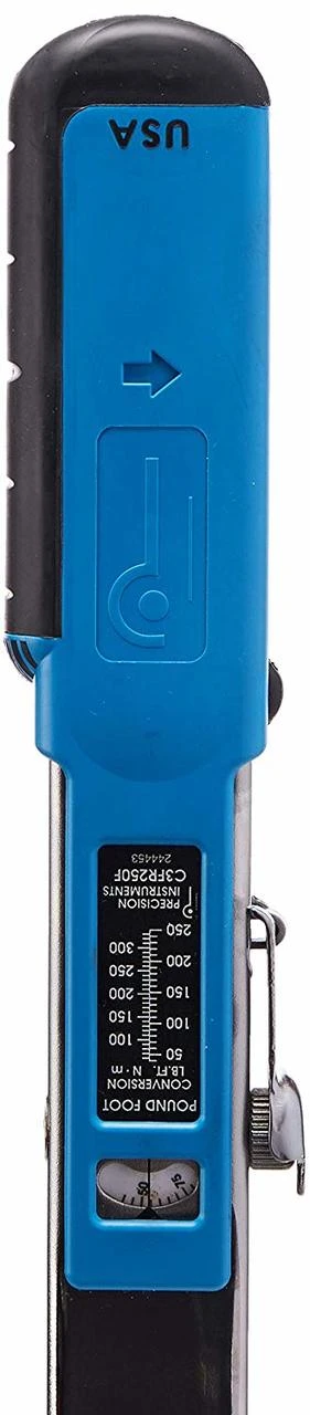 Precision Instruments C3FR250F Torque Wrench Split Beam 1/2" Drive 50-250 ft lb Flex Ratchet — product image 3