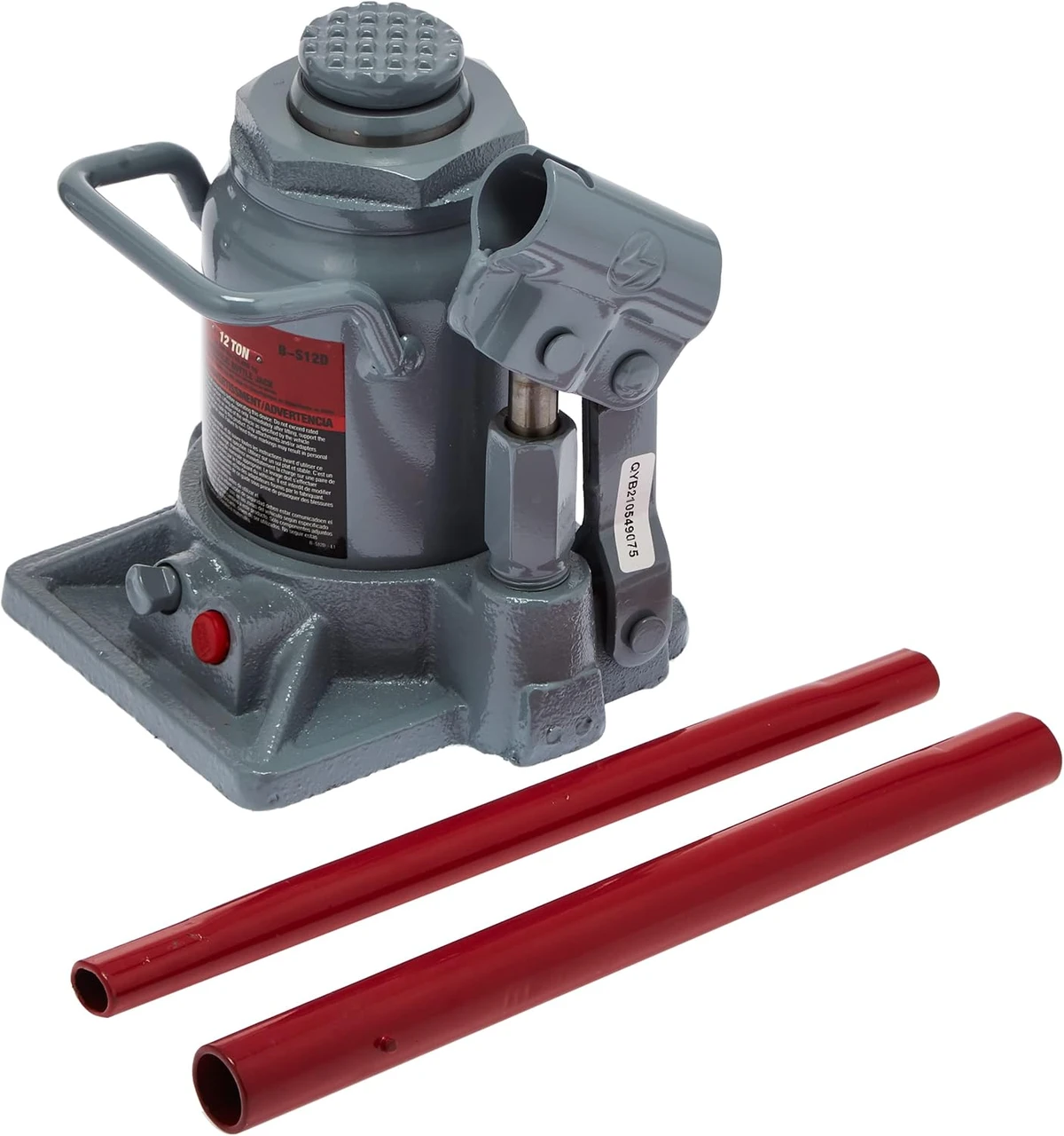 Pro-Lift Hydraulic Bottle Jack - Grey, 12 Ton Capacity (B-S12D) — product image 3
