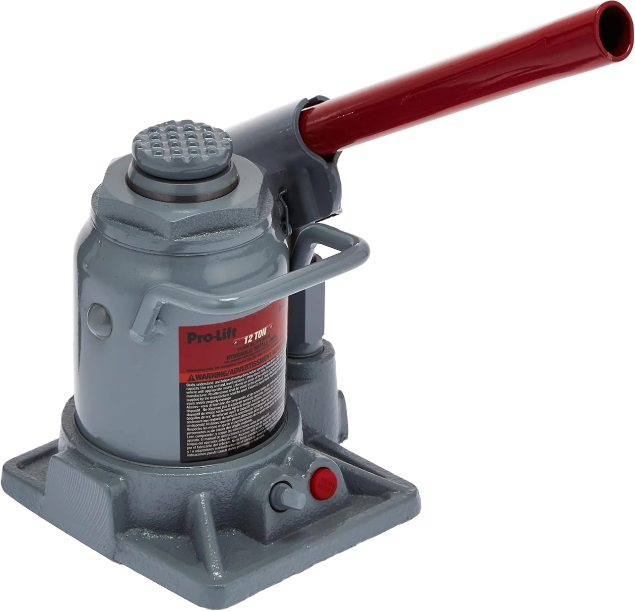 Pro-Lift Hydraulic Bottle Jack - Grey, 12 Ton Capacity (B-S12D) — product image 4