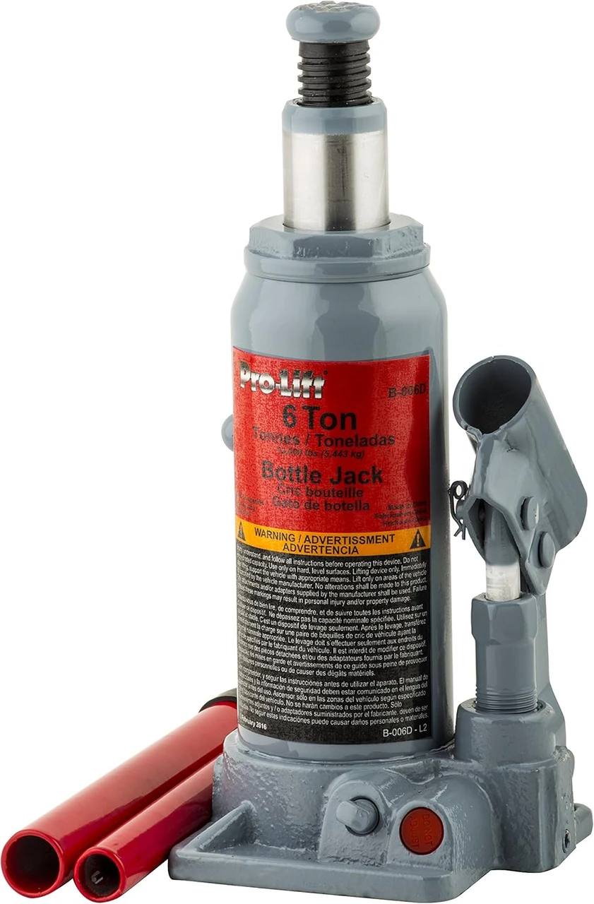 Pro-Lift Hydraulic Bottle Jack - Grey, 6 Ton Capacity (B-006D) — product image 3