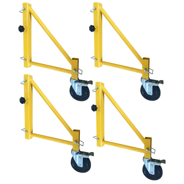 Pro-Series GSORWCS 18 inch Scaffolding Outriggers with Casters - 4 Piece Set