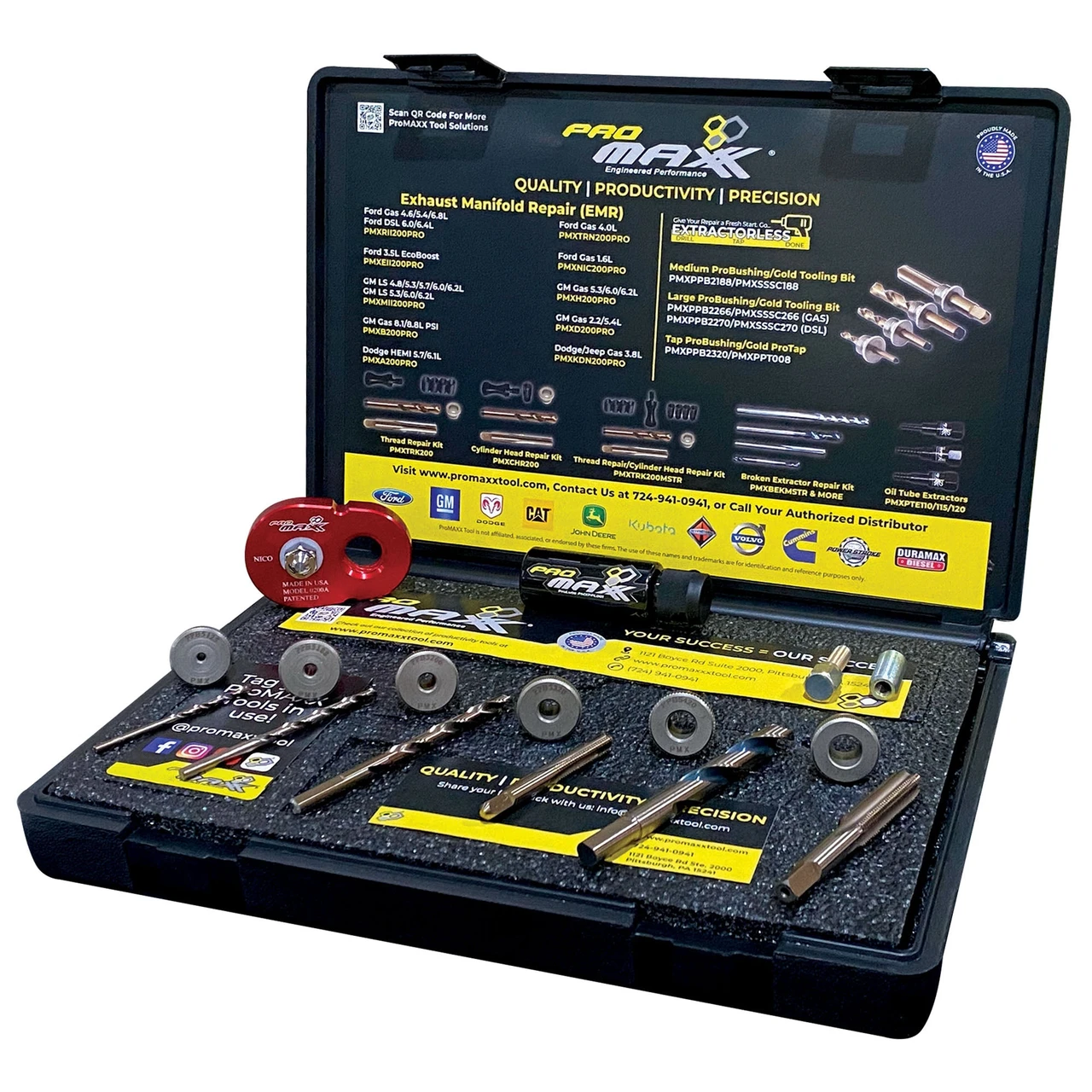 ProMAXX 6.7L Power Stroke Fuel Injector Hold Down Bolt Repair Prokit Plus and Fuel Injector Puller (PMXPST520PRO) — product image 4