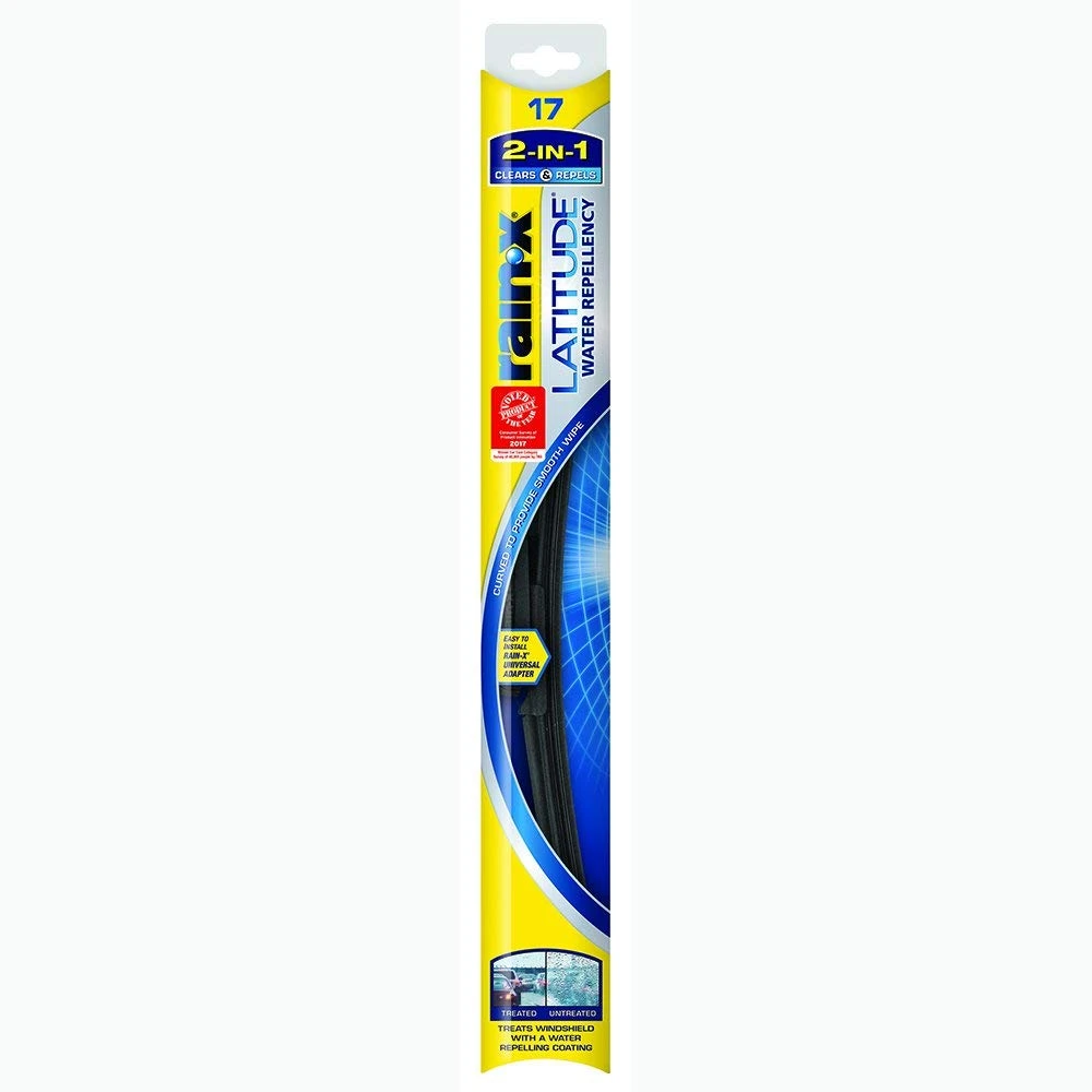 Rain-X 5079283-2 Latitude 2-IN-1 Water Repellency Wiper Blade, 17"