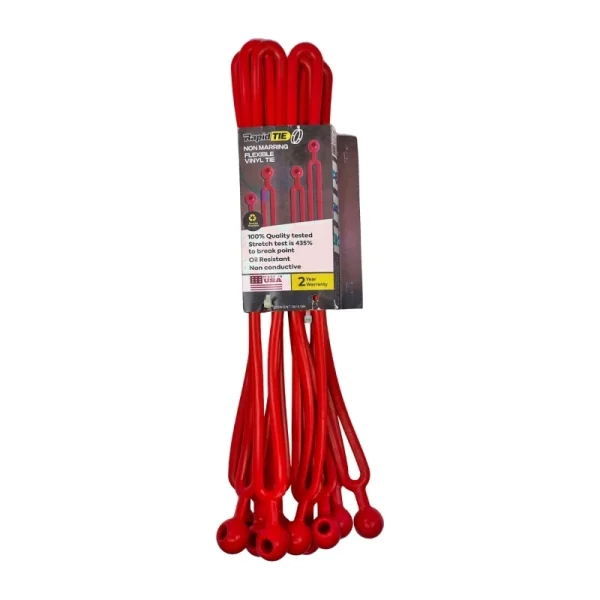 Rapid Tie 16" Non-Marring Adjustable Strap, Extendable, Red (BBRT01-10-RD)
