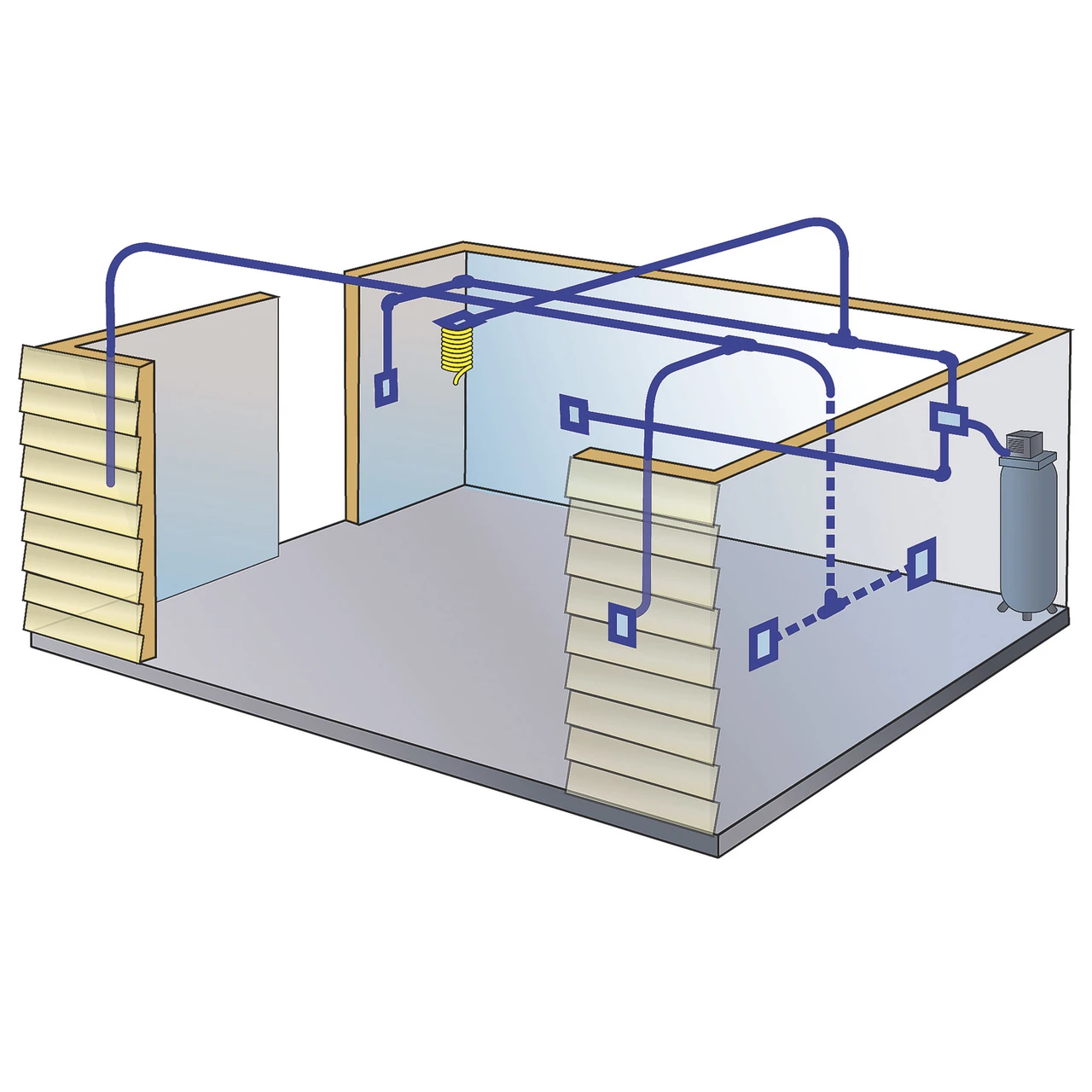 RapidAir 50200 Equal Tee Fitting with 1/2-Inch Tubing — product image 2