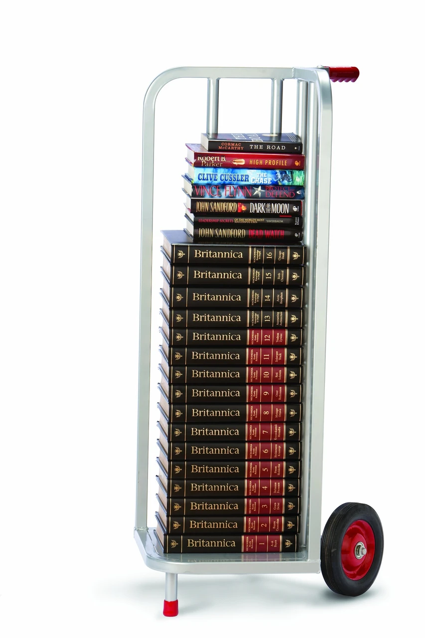 Raymond Products Steel V-Shape Book Cart Skid Resistant Wheels 44" 21-1/4" (800) — product image 2