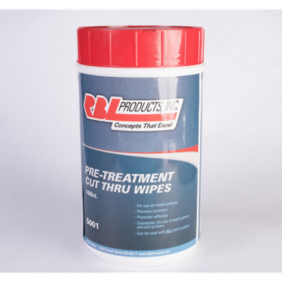 RBL Products Anti-Corrosion 9" X 9" Pretreatment Cut Thru Wipes 100-Pack (5001)