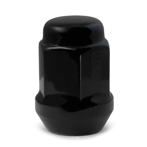 RHI Automotive 12X1.25 Closed End Bulge Acorn (18 Point) ET 6 Lug 35mm/1.62" Black 20 Lugs 4 Locks 1 Key (8447K6ET-B)