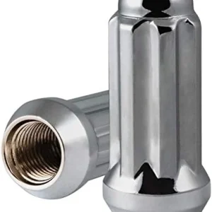 RHI Automotive 14x2.0 Closed End Long Spline 8 Lug 2.00" Chrome 32 Lugs 1 Key (8746LK8-C)