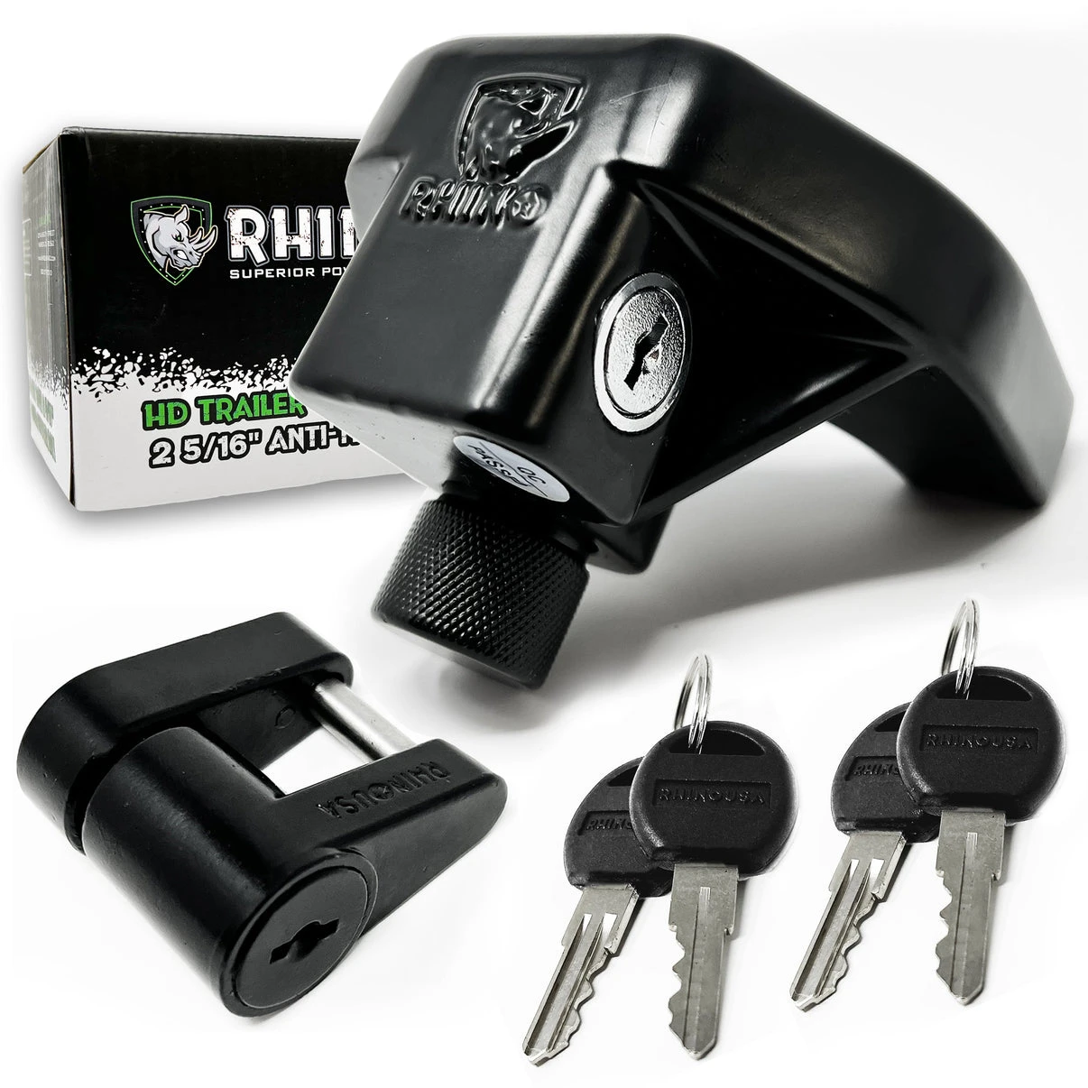 Rhino USA 2 5/16" Trailer Coupler HD Lock Kit-2-Pieces (TRL-LOCK-KIT-2.5)