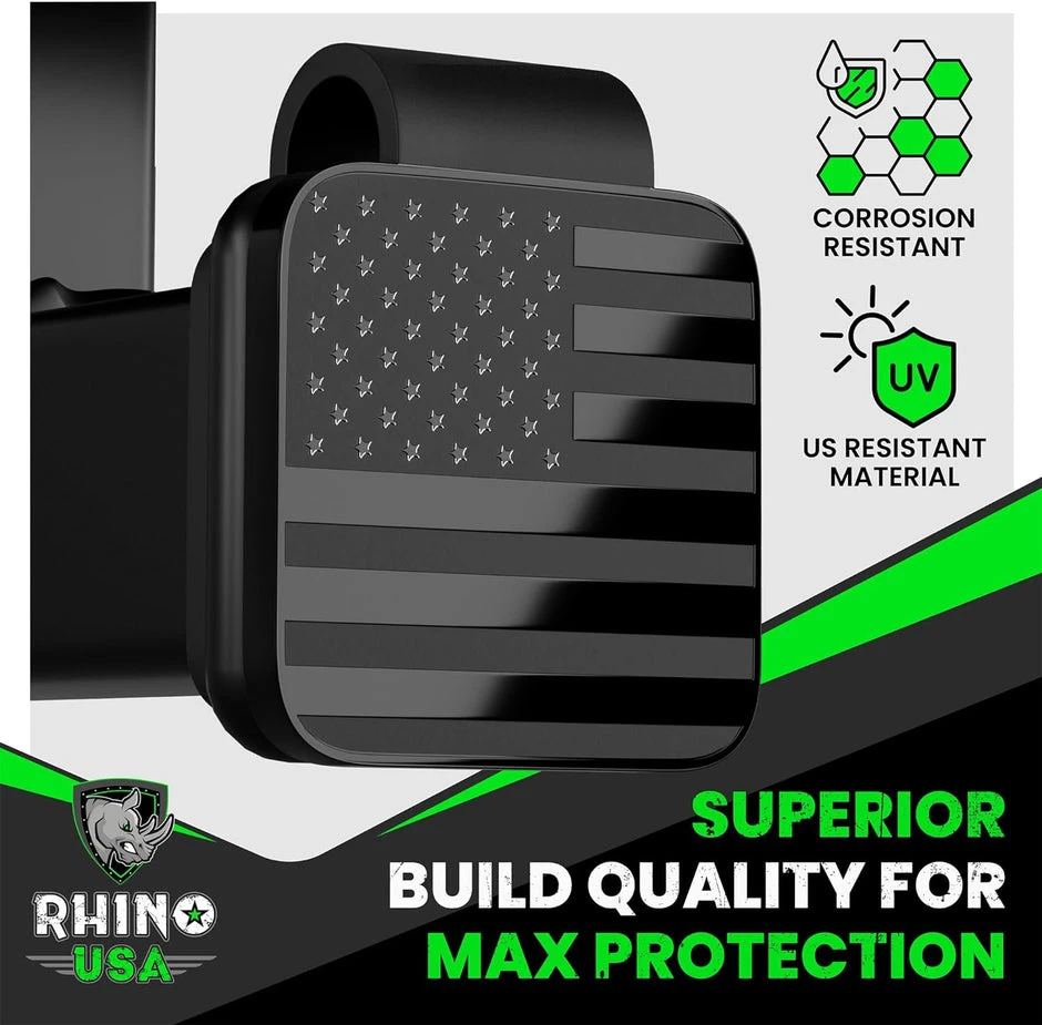Rhino USA 2" American Flag Hitch Cover (TO-HTCVRUSA) — product image 2