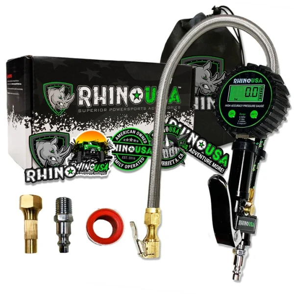Rhino USA 200 PSI Digital Tire Inflator Gauge (RGAUGE-0200)
