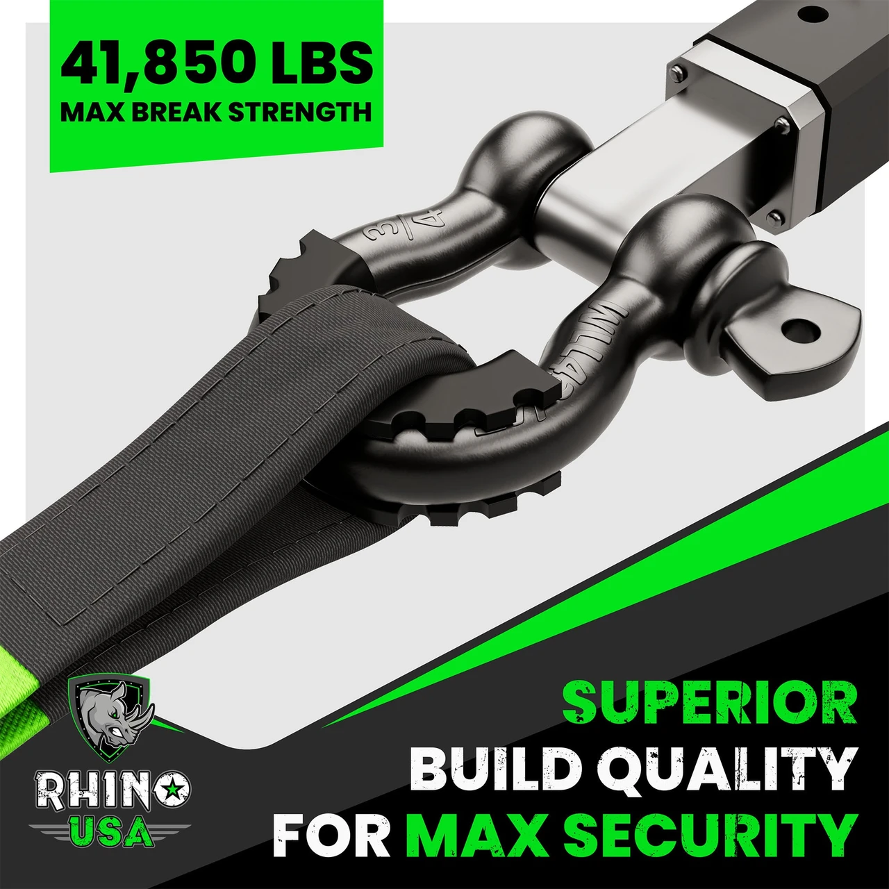 Rhino USA 3/4" D-Ring Shackle Set (2-Pack)(White) (RNO-WHT-SHACKLES) — product image 2