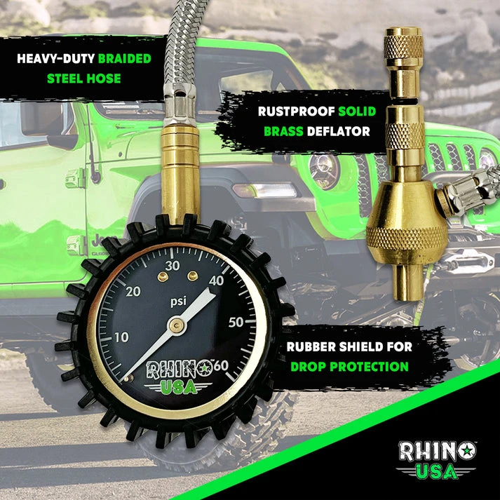 Rhino USA 60PSI Tire Deflator Gauge (DEFLATOR-GAUGE) — product image 2