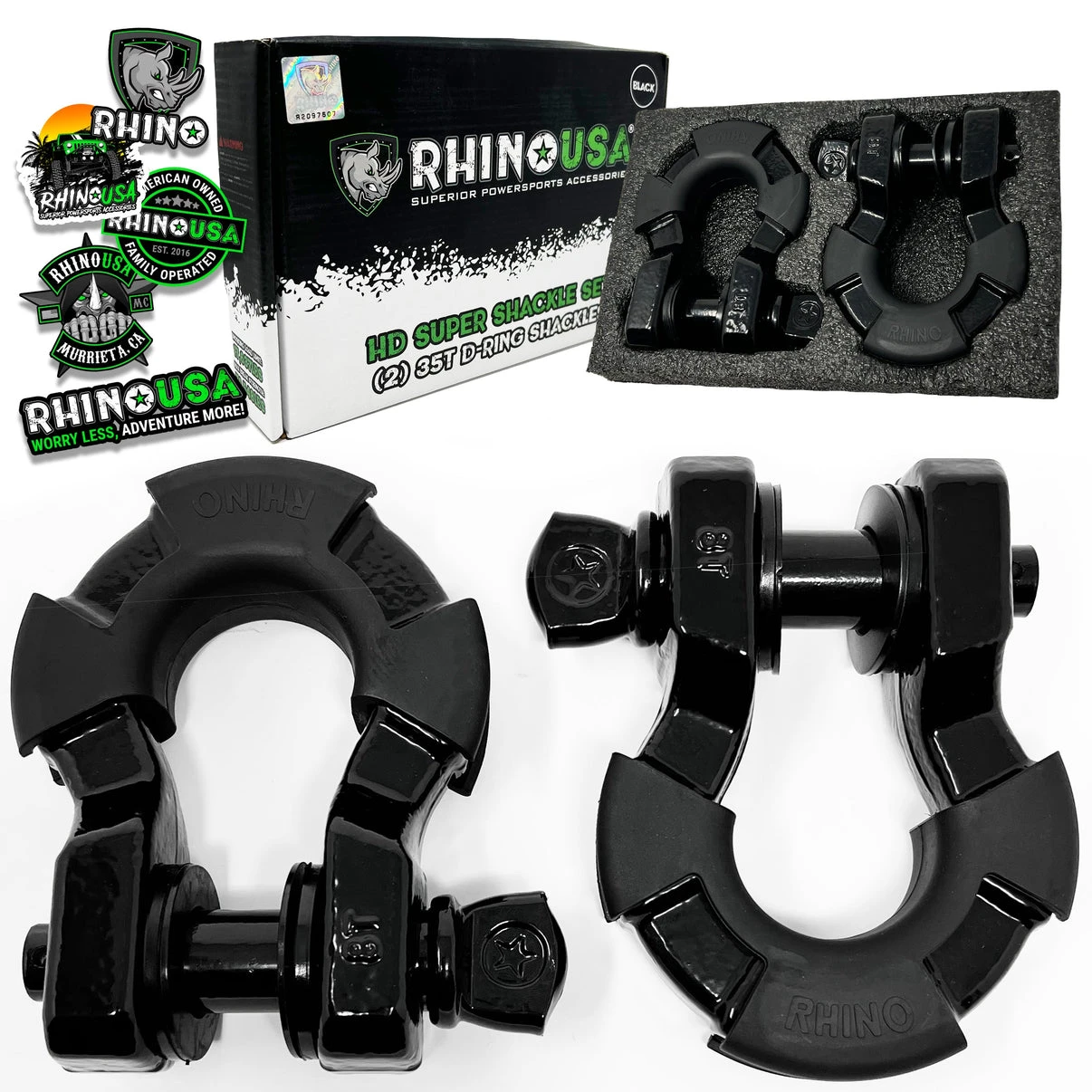 Rhino USA 8T Super Shackle 2-Pack (SUPERSHACK)