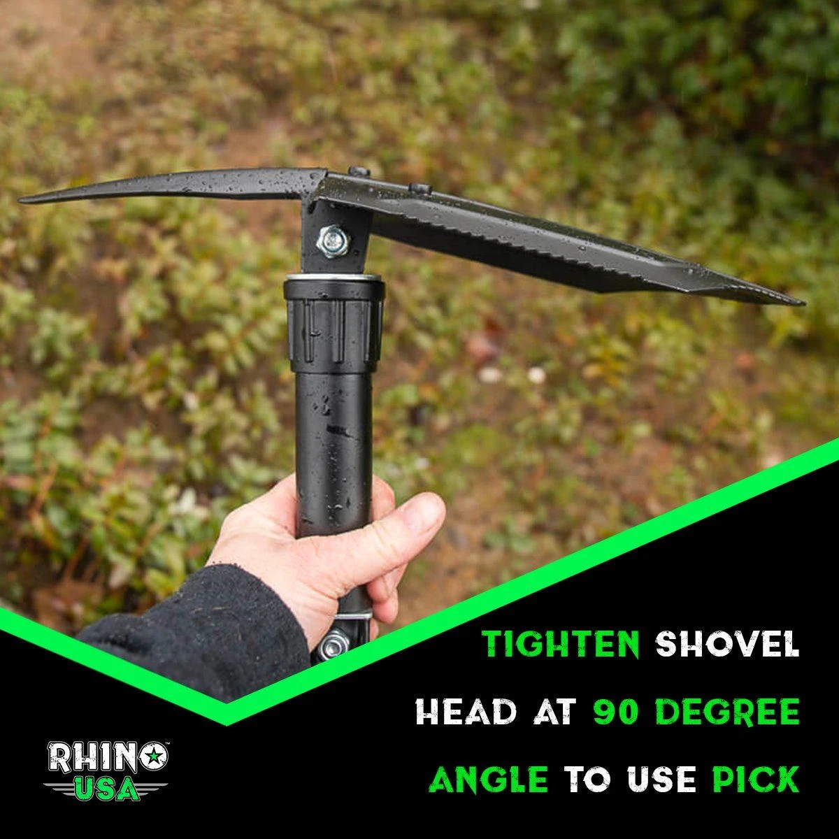 Rhino USA Folding Recovery Shovel W/Pick (RNO-ETOOL) — product image 4
