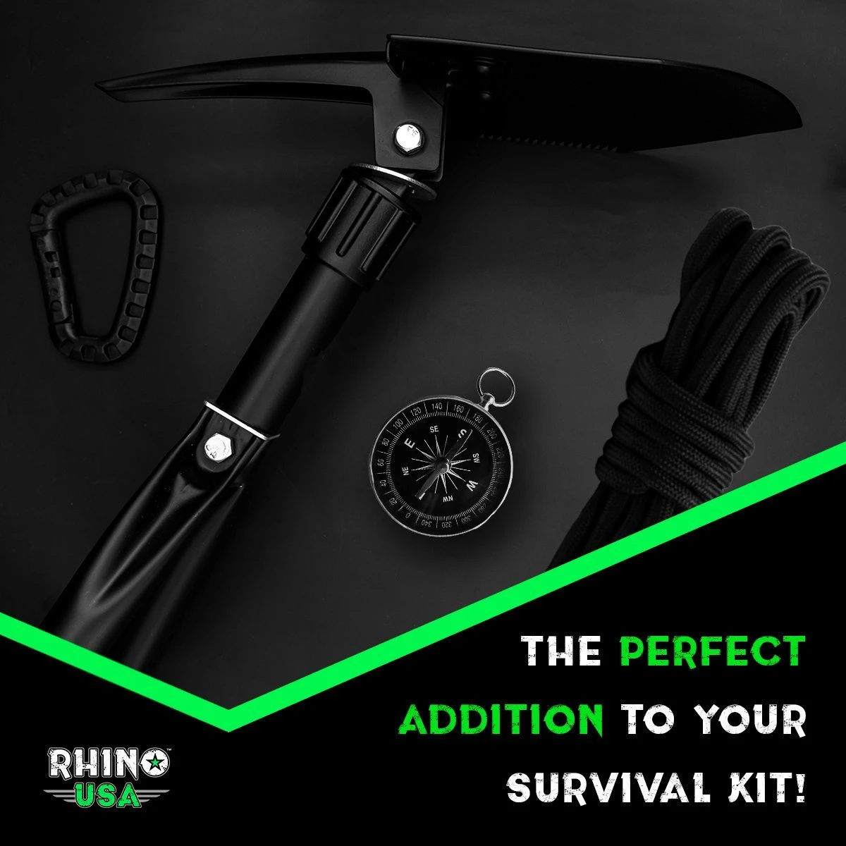 Rhino USA Folding Recovery Shovel W/Pick (RNO-ETOOL) — product image 5