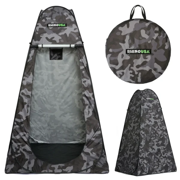 Rhino USA Popup Privacy Tent - Camo (CA-PT2X6-CAMO)