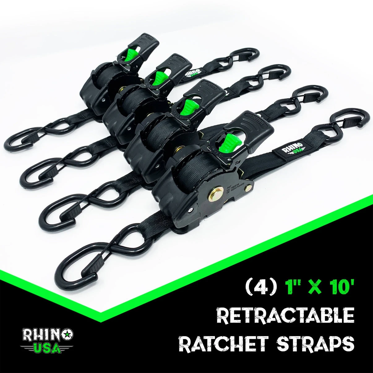 Rhino USA Retractable Ratchet Straps (TD-RSRE) — product image 2