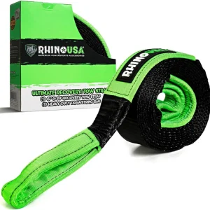 Rhino USA Ultimate Recovery Tow Strap 6" X 30' - Black (RG-TS6X30-BLK)