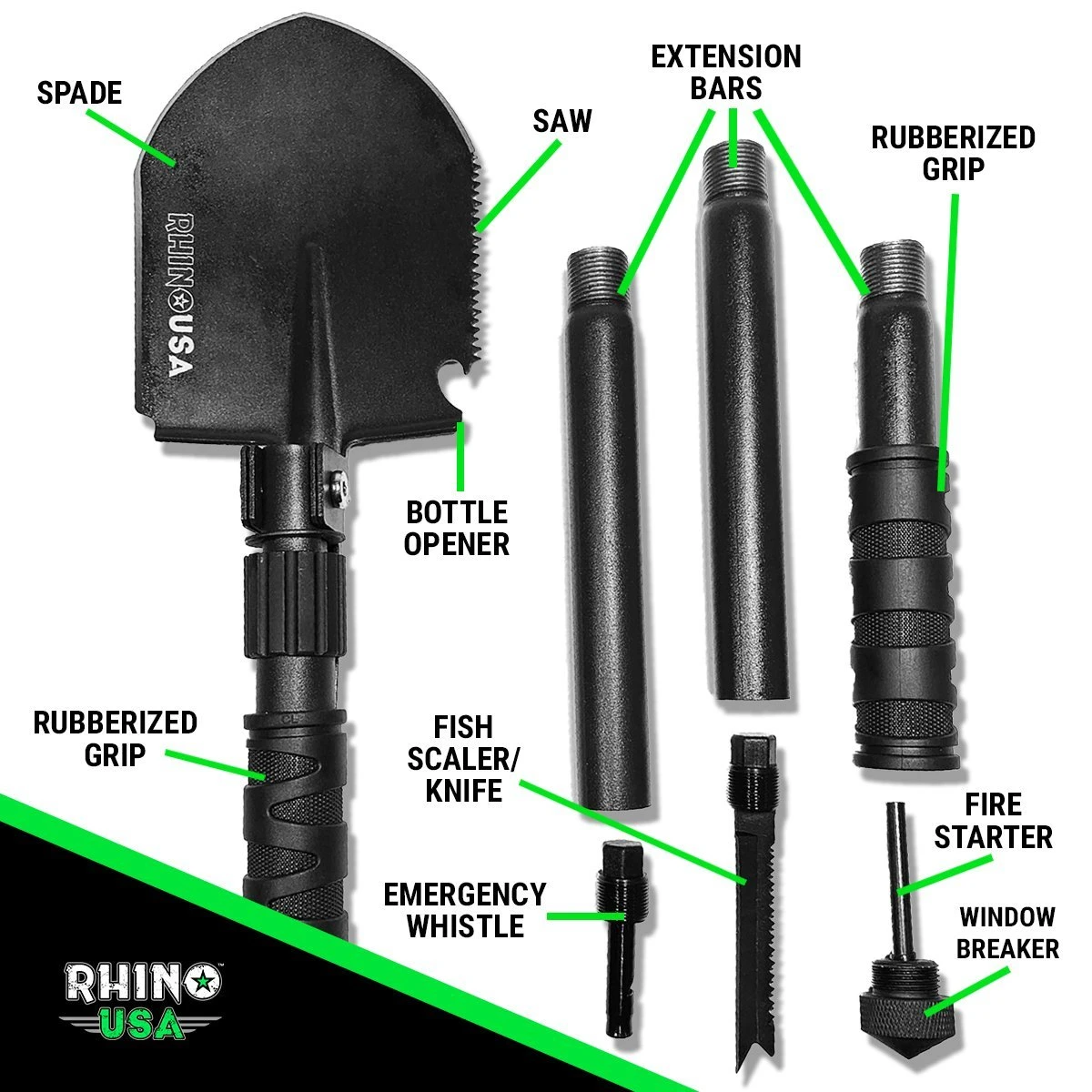 Rhino USA Ultimate Survival Shovel (RNO-SURVIVAL-SHOVEL) — product image 3