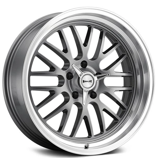 Ridler 607 Gloss Grey Machined Wheels